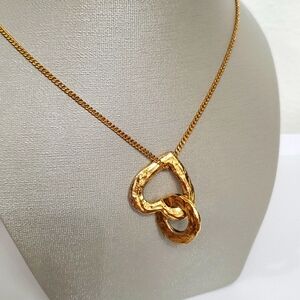 Moschino Vintage Interlocking Heart Gold Plated long necklace 💛